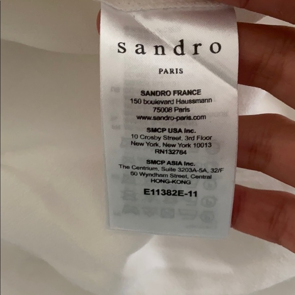 Sandro white silk blouse - Picture 3 of 3